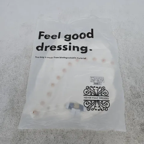 BAGGED NEVER FULLY DRESSED WHITE STUDDED RIB VEST – UK SIZE S