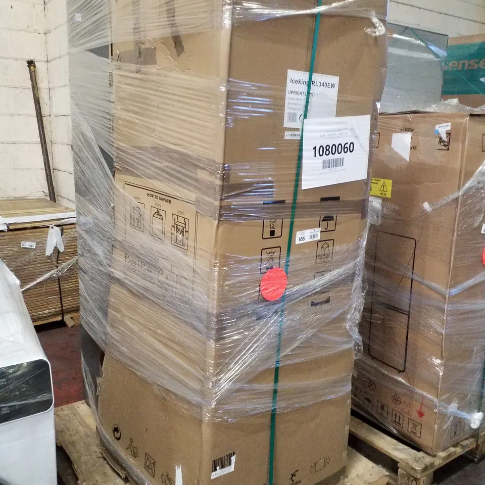 PALLET OF APPROXIMATELY 2 UNPROCESSED RAW RETURN WHITE GOODS TO INCLUDE