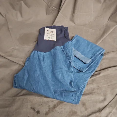 FRUGI CARA MATERNITY TROUSERS IN CHAMBRAY SIZE 10