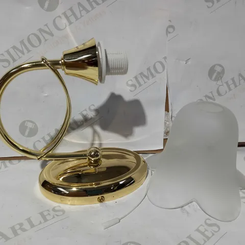 DAR LIGHTING GROUP DOUBLET 1LT WALL BRACKET - POLISHED BRASS FINISH, OPAQUE GLASS SHADE - COLLETION ONLY