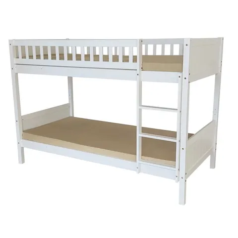 BOXED TIENNE SINGLE (3') STANDARD BUNK BED - WHITE (2 BOXES)