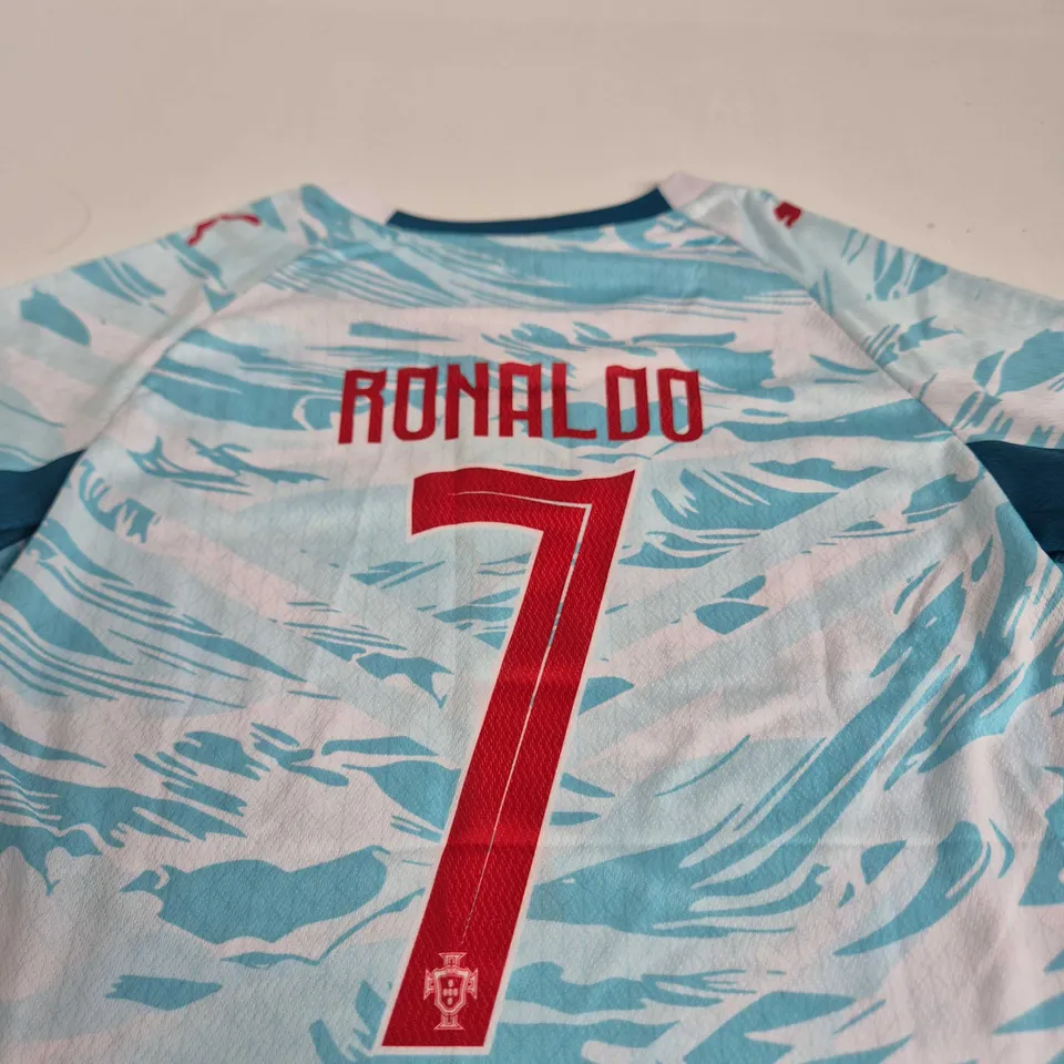 PORTUGAL NATIONAL TEAM AWAY SHIRT – RONALDO 7 - SIZE UNSPECIFIED - KIDS