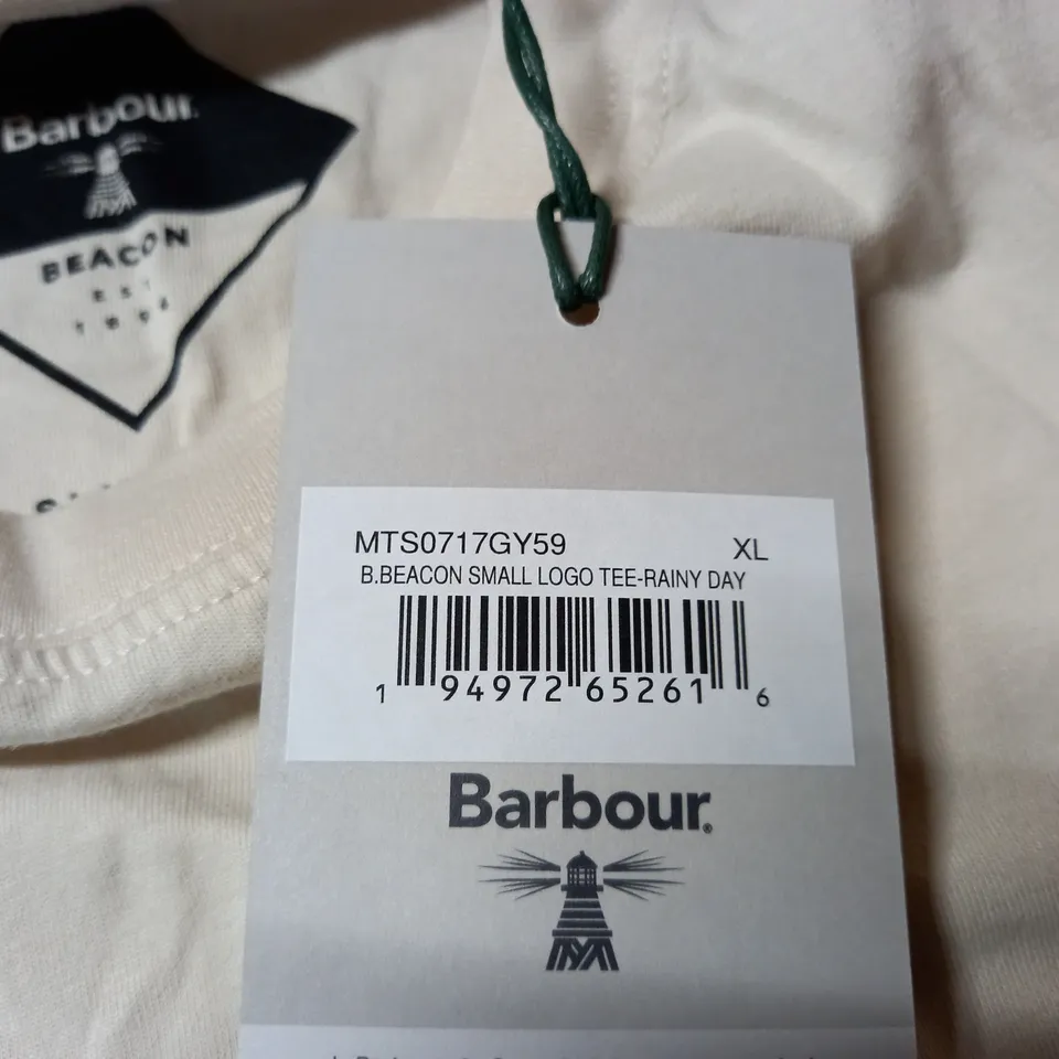 SET OF 2 BARBOUR TSHIRTS - CREAM SIZE L/XL