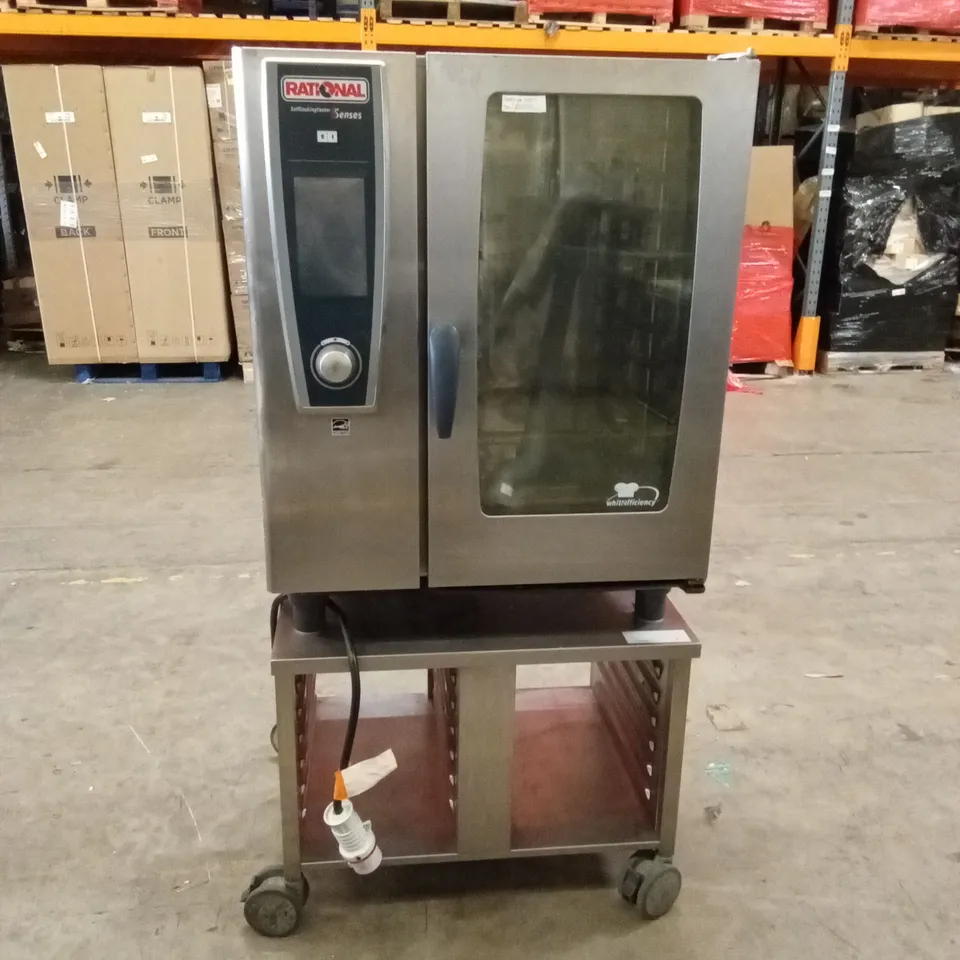 RATIONAL SCC WE101 COMMERCIAL COMBI OVEN ON MOBILE TROLLEY BASE