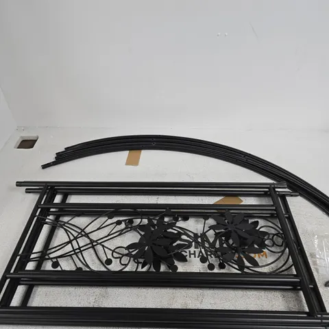 METAL GARDEN FEATURE WITH FLORAL SCROLL DESIGN – DISASSEMBLED