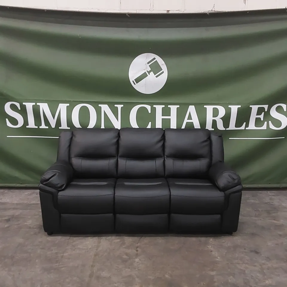 ALBION LUXURY FAUX LEATHER HIGH BACK 3 SEATER SOFA RRP £599