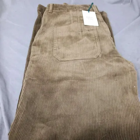 WHITE STUFFBELLE CORD WIDE LEG TROUSER KHAKI GREEN SIZE 10