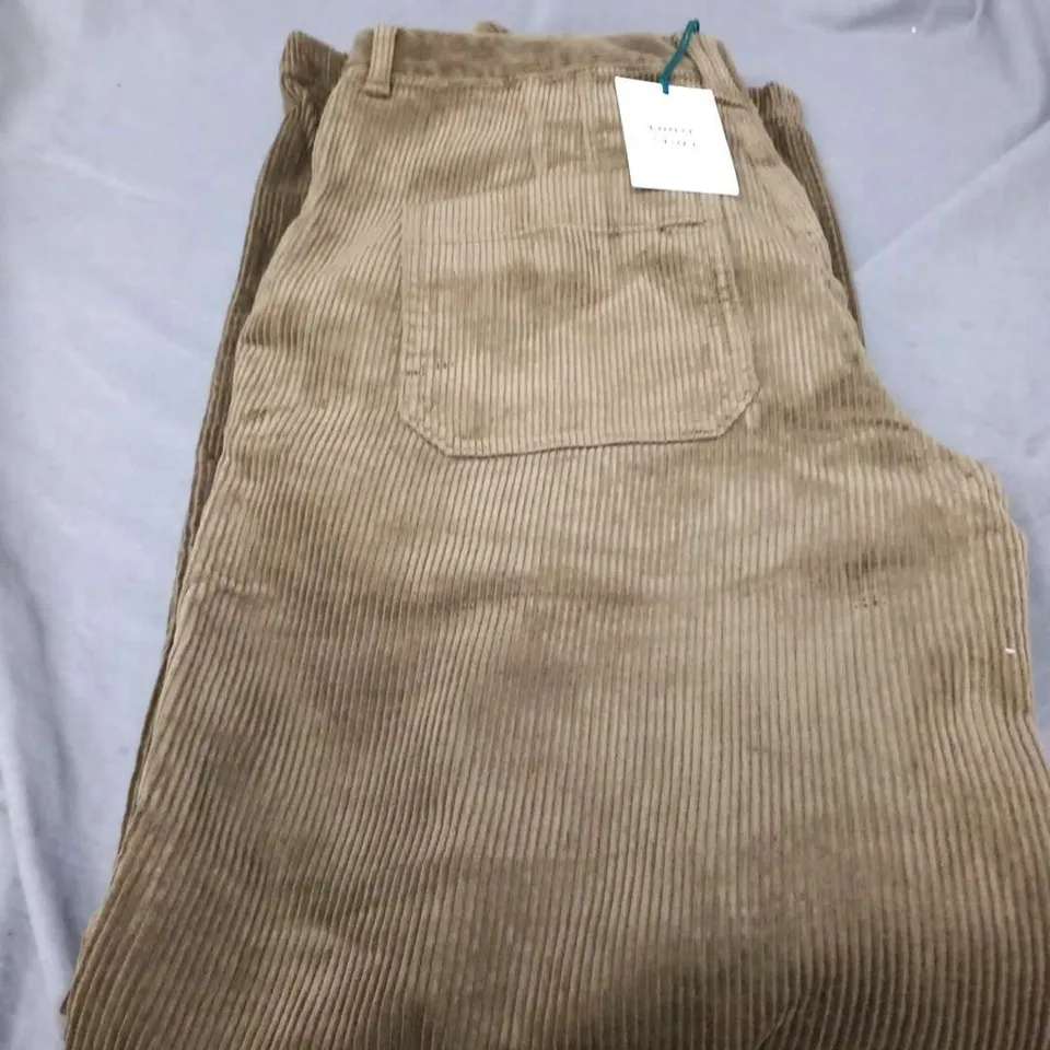 WHITE STUFFBELLE CORD WIDE LEG TROUSER KHAKI GREEN SIZE 10