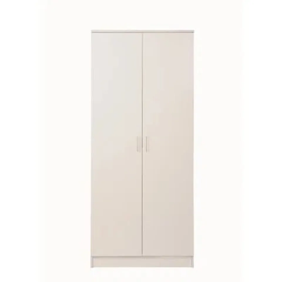 BOXED MAYBERY 2 DOOR MANUFACTERED WOOD WARDROBE (2 BOXES)