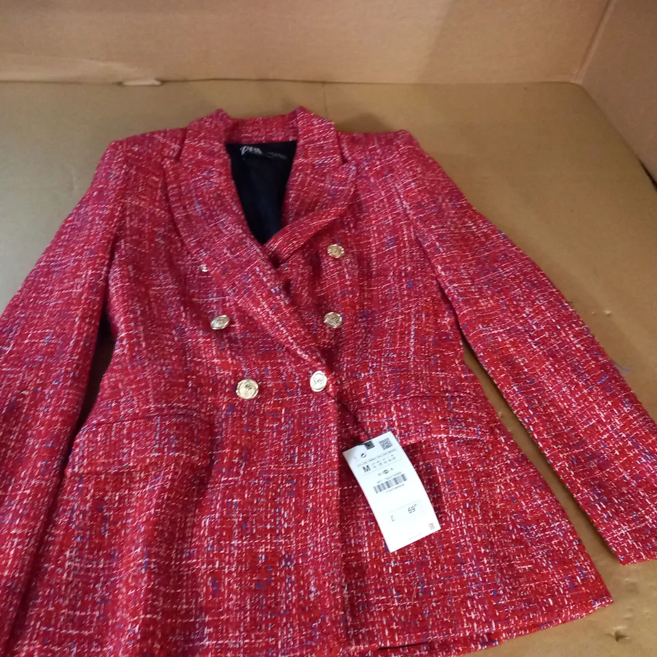 ZARA RED BLAZER - M