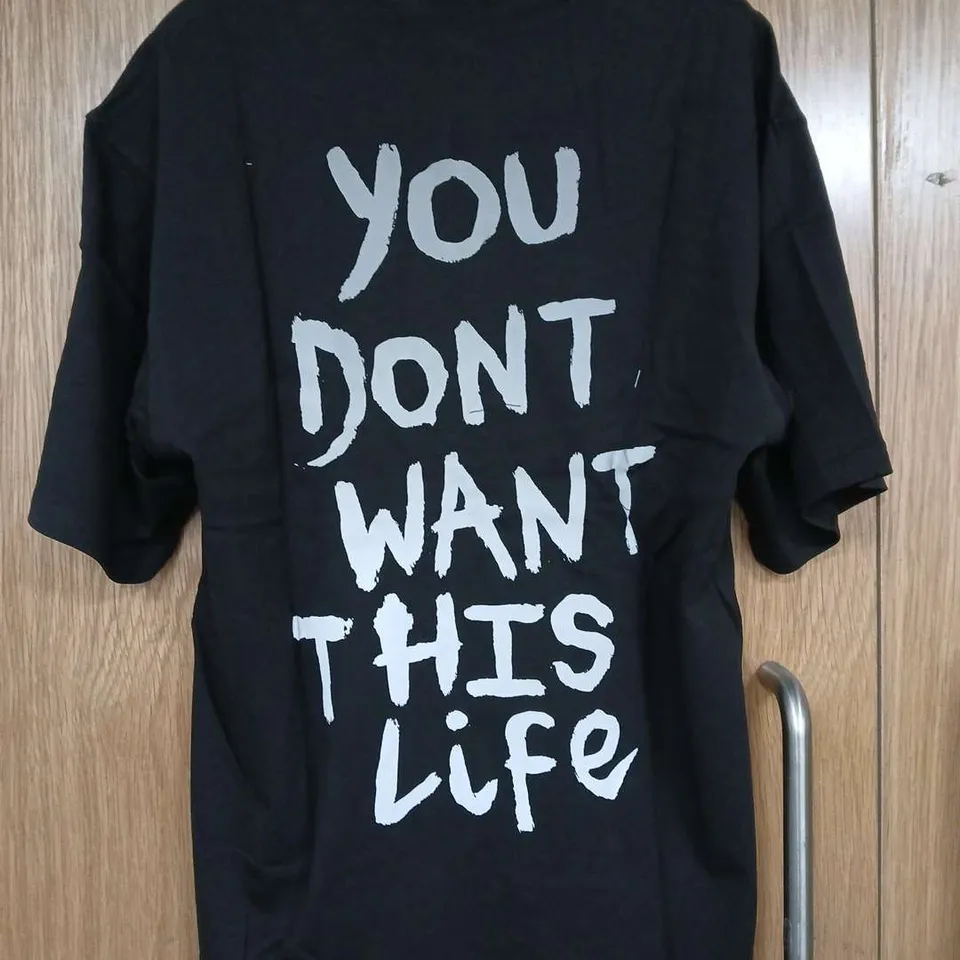 you don't want this life reflective painter t-shirt in black size large