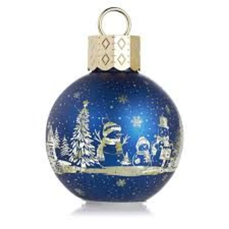 HOME STORIES 20CM PRE-LIT ROTATING CHRISTMAS SCENE BAUBLE