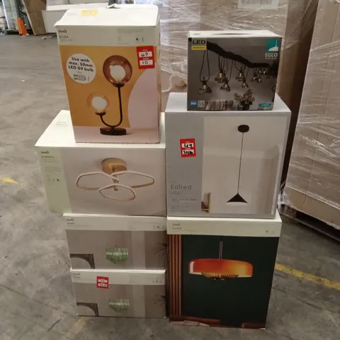 PALLET TO CONTAIN APPROXIMATELY 25 ASSORTED DESIGNER LIGHTING PRODUCTS