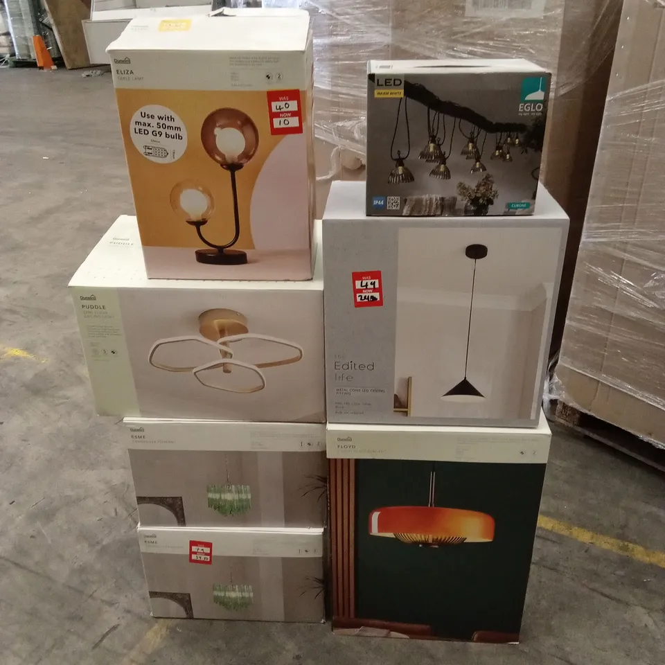 PALLET TO CONTAIN APPROXIMATELY 25 ASSORTED DESIGNER LIGHTING PRODUCTS