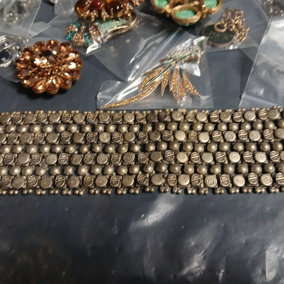 LOT OF APPROXIMATELY 30 ASSORTED JEWELLERY ITEMS TO INCLUDE ANIMAL THEMED BROACHES, NECKLACES AND EARRINGS