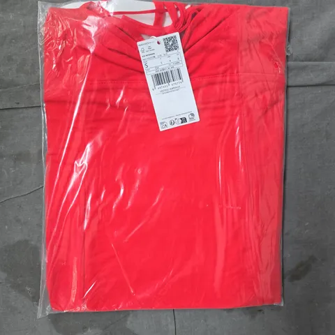 BAGGED MANGO VESTIDO MIDI DRESS IN RED SIZE UK 8