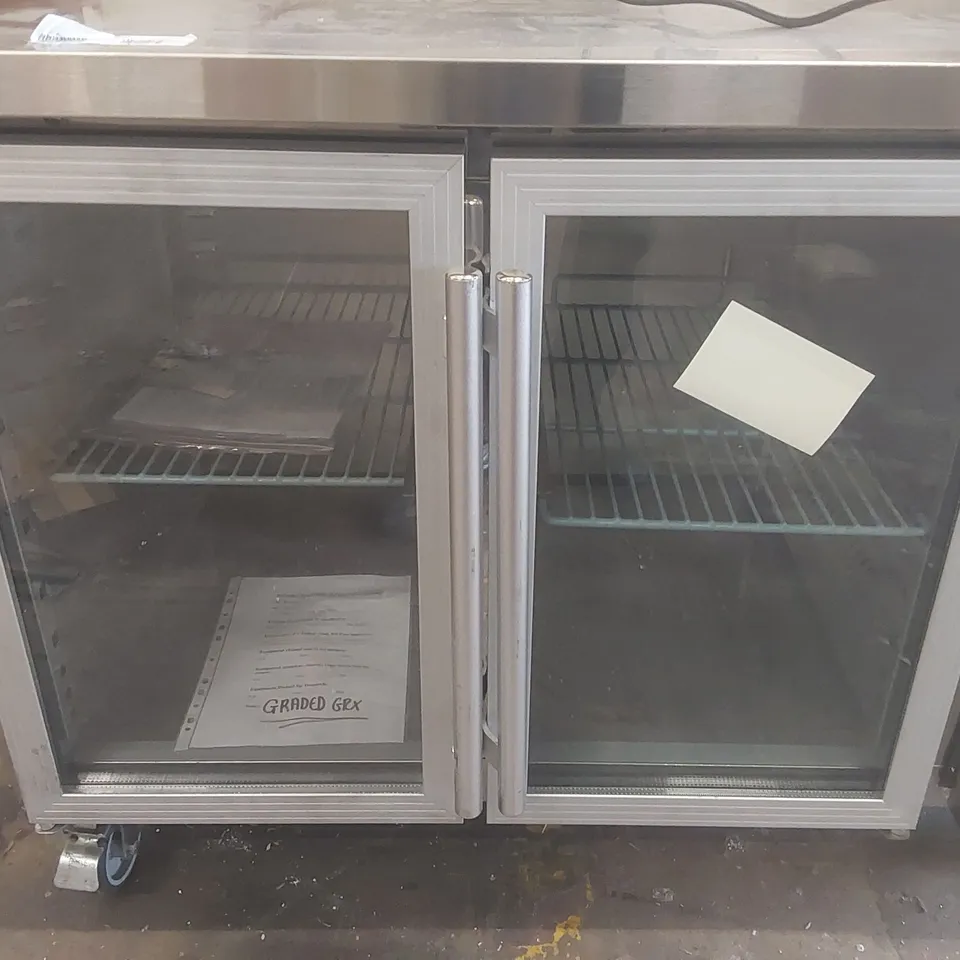 BLIZZARD HBC2CRXX REFRIGERATED PREP COUNTER WITH GLASS DOORS