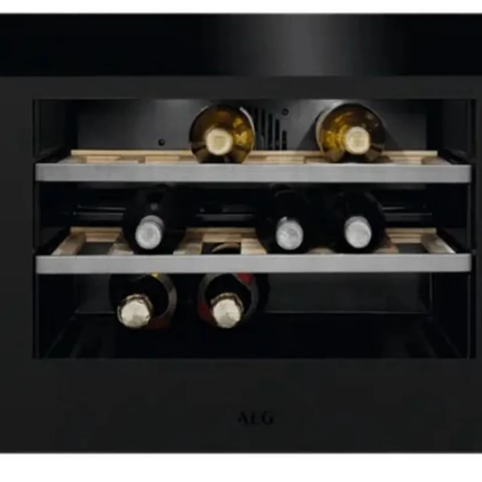 AEG KWK884520T 45 CM BUILT-IN INTEGRATED WINE CELLAR BLACK 18 BOTTLES