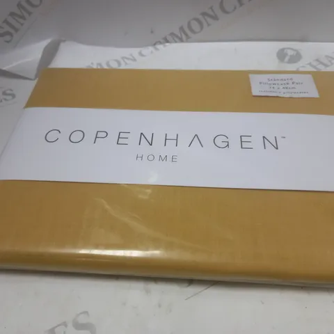 COPENHAGEN HOME OSLO 52% POLYESTER/48% BCI COTTON OCHRE PILLOW PAIR