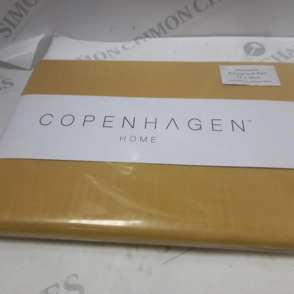 COPENHAGEN HOME OSLO 52% POLYESTER/48% BCI COTTON OCHRE PILLOW PAIR