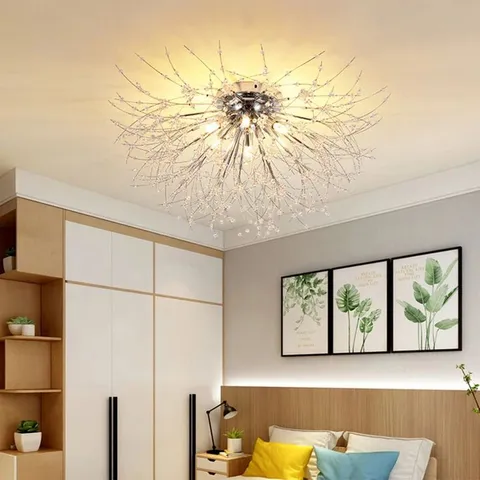 BOXED ALIXA 50CM SEMI FLUSH MOUNT CEILING LIGHT