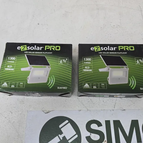 EZSOLAR PRO LED SOLAR SENSOR FLOODLIGHT – SET OF 2 BOXED UNITS