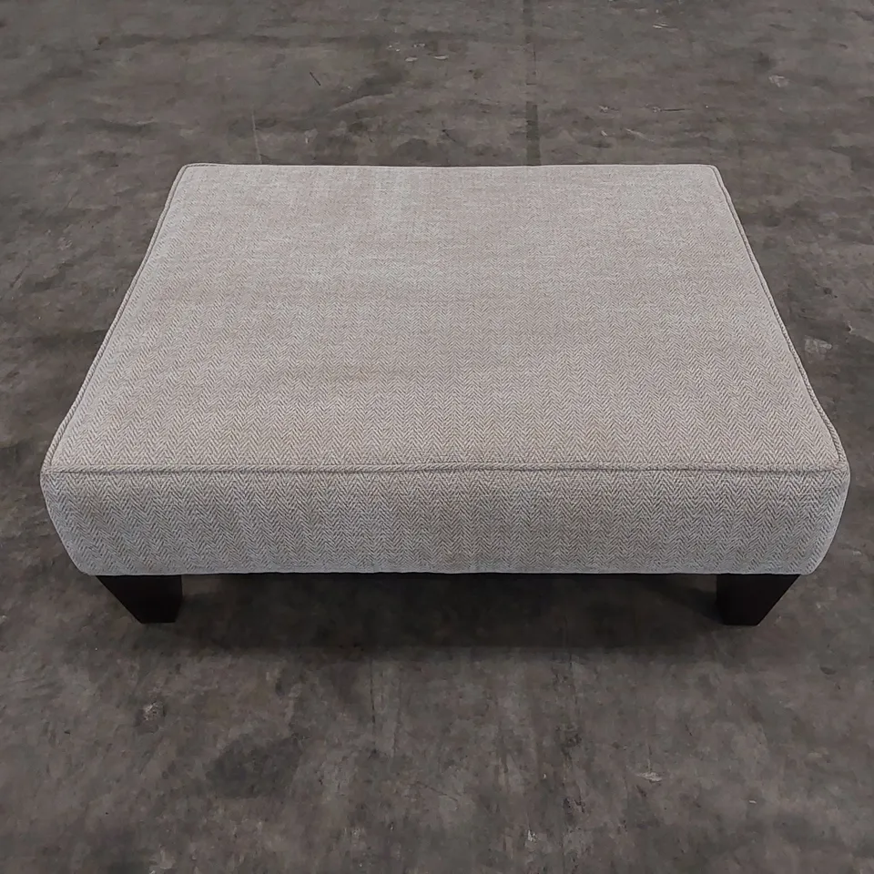 DESIGNER FABRIC UPHOLSTERED FOOTSTOOL 