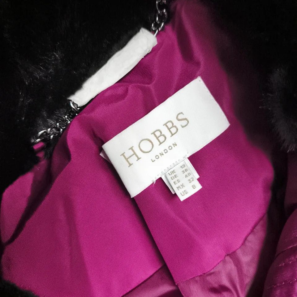 HOBBS LONDON JAYMIE PUFFER IN PURPLE - UK 12