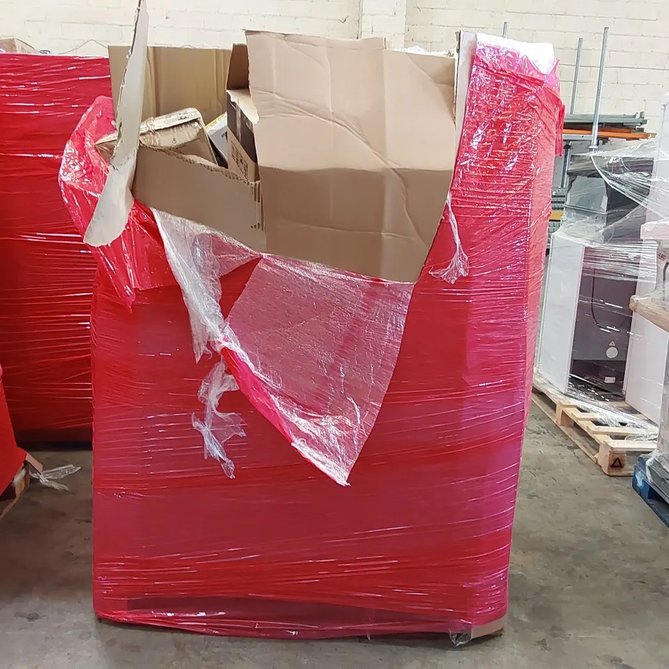 PALLET OF ASSORTED CONSUMER PRODUCTS TO INCLUDE: STEAM CLEANER, VACUUM CLEANER, MASTICATING FRUIT JUICER, AIR COOLER, PET BED ECT