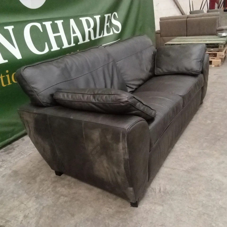 SONA ITALIAN LEATHER 3 SEATER SOFA RRP £1249