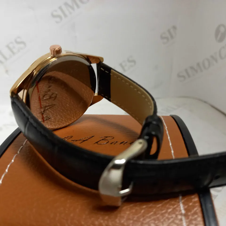 LA BANUS DATE DIAL LEATHER STRAP WRISTWATCH  RRP £625