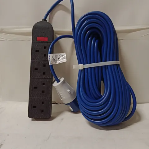 4-GANG EXTENSION LEAD WITH 25M CABLE – 16A UK PLUG (PRO-ELEC)