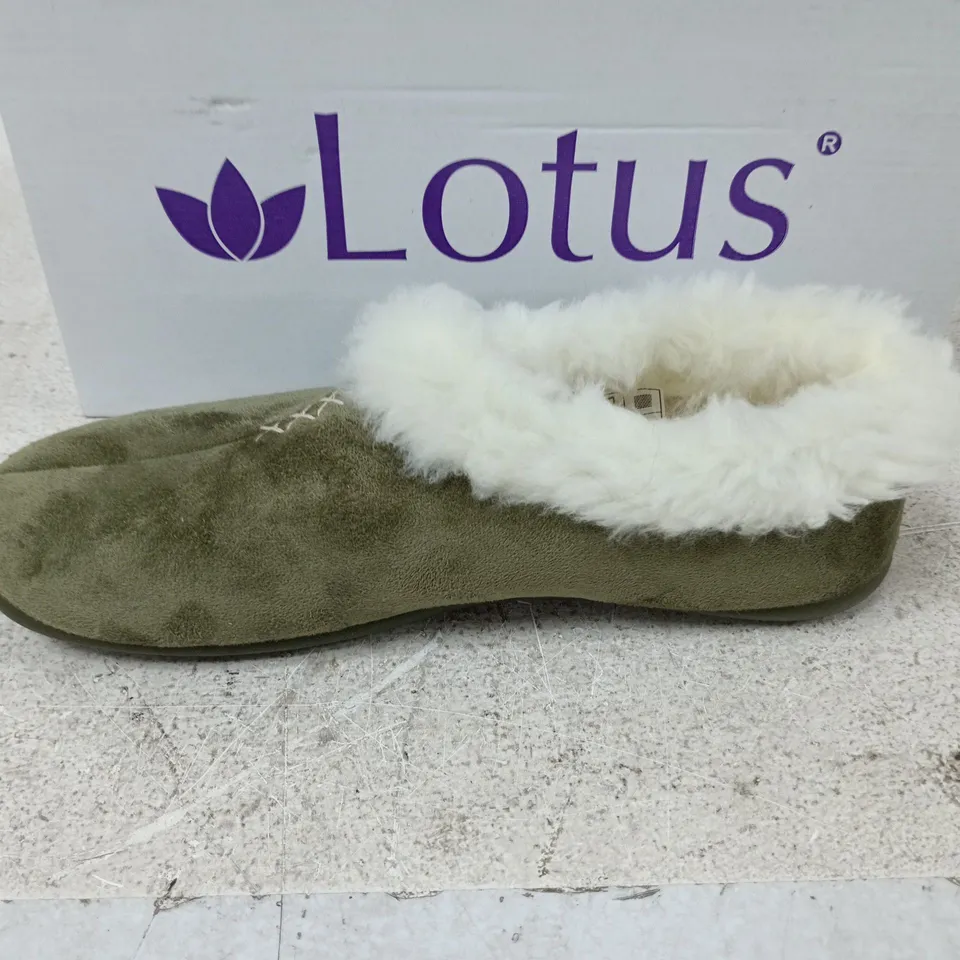 BOXED PAIR OF LOTUS BERNADA SHOES IN KHAKI - EU 39