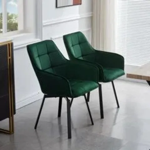 BOXED WARWICK CHUNKY WEAVE DINING CHAIR - GREEN/BLACK