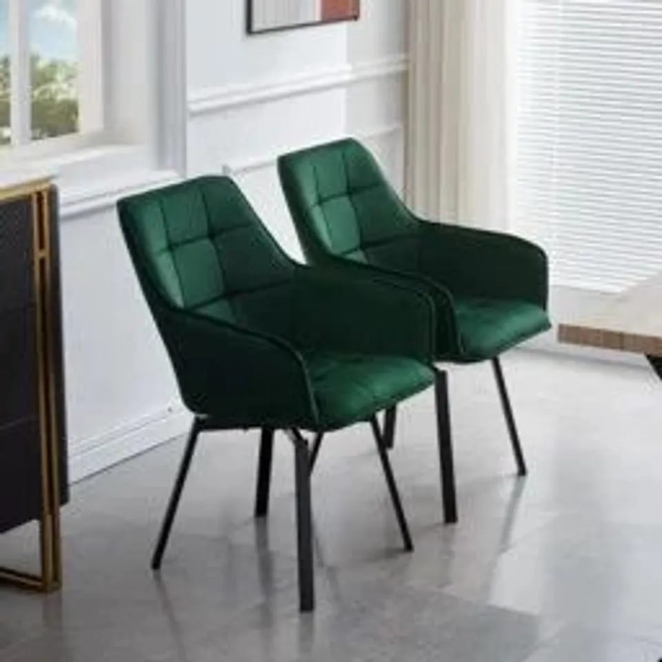 BOXED WARWICK CHUNKY WEAVE DINING CHAIR - GREEN/BLACK