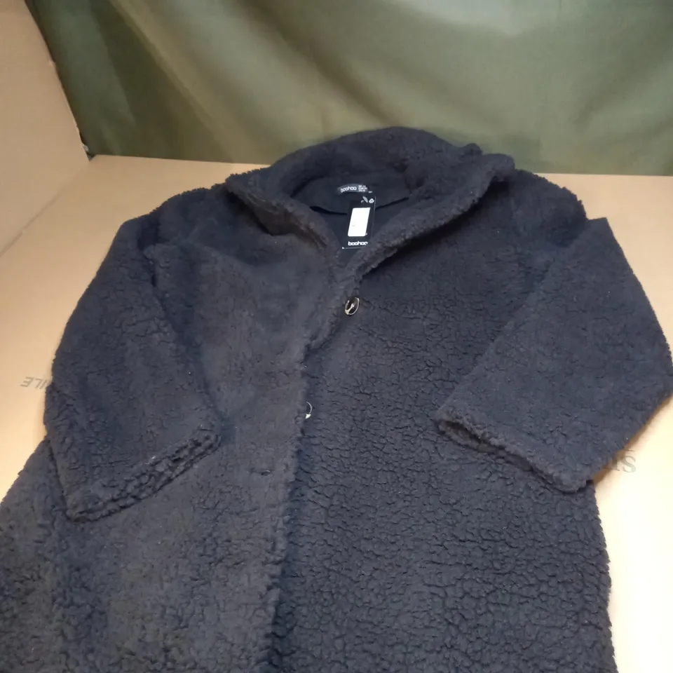 WOMENS TEDDY FAUX FUR COAT SIZE 14