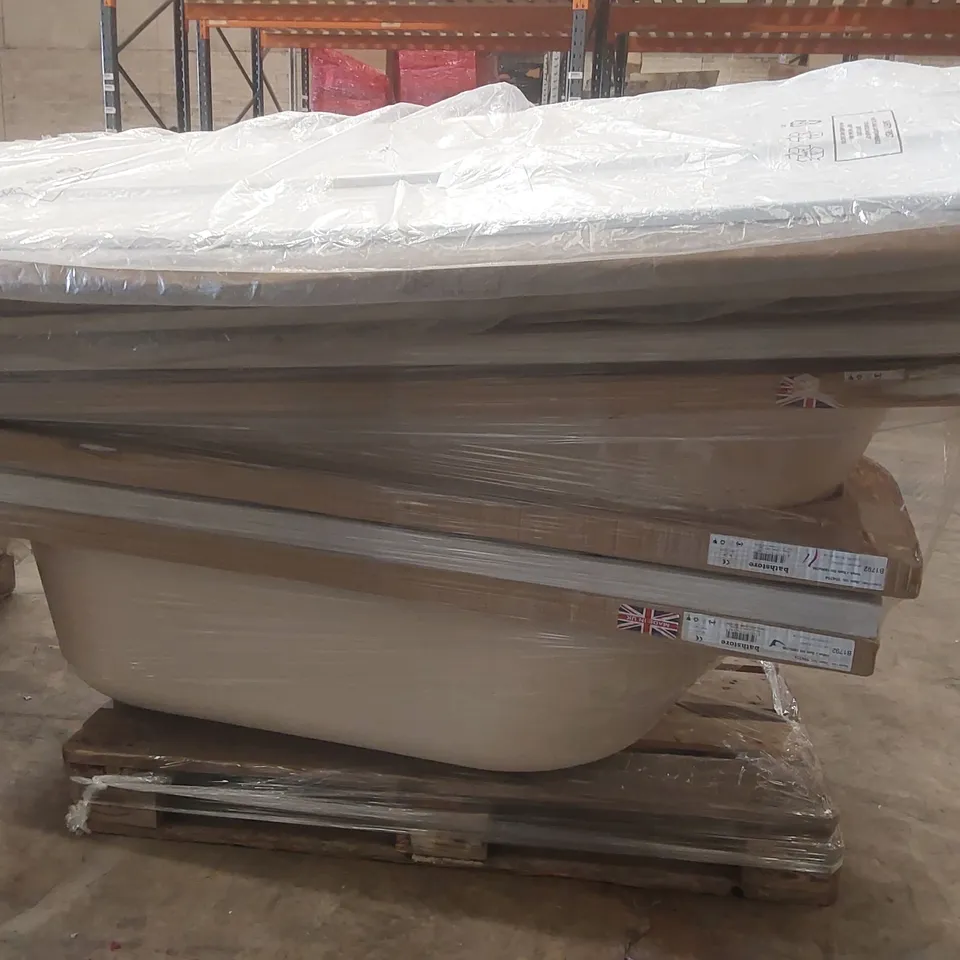 PALLET CONTAINING ASSORTED BATHROOM TUBS AND SIDE PANELS
