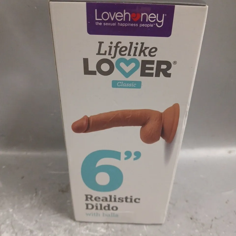 BOXED LOVE HONEY LIFELIKE LOVER CLASSIC 6" REALISTIC DILDO WITH BALLS