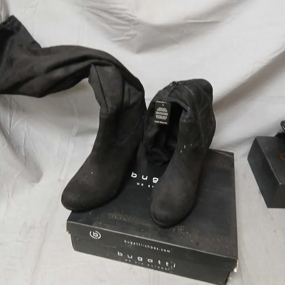 BUGATTI WOMEN'S DESIGNER BOOTS – BLACK SUEDE, UK 8 (EU 41)