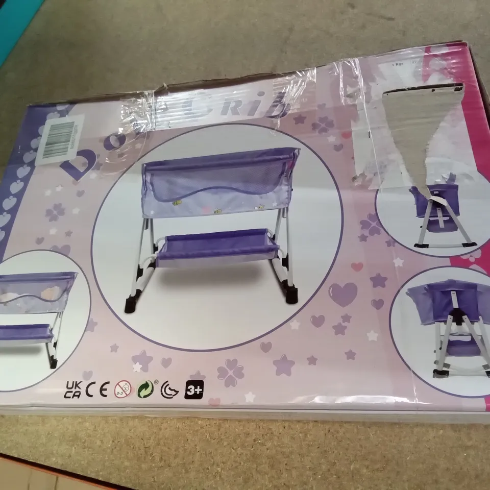 BOXED DOLL CRIB 