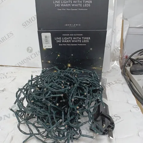 JOHN LEWIS LINE LIGHTS WITH TIMER 240 WARM WHITE LEDS