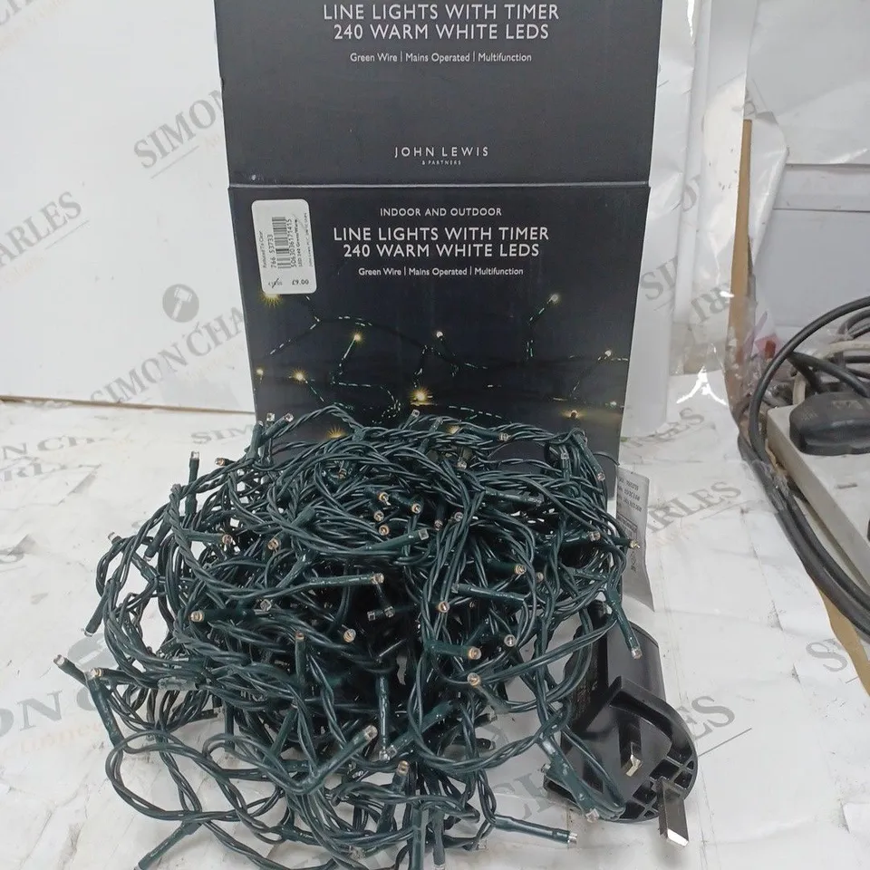 JOHN LEWIS LINE LIGHTS WITH TIMER 240 WARM WHITE LEDS