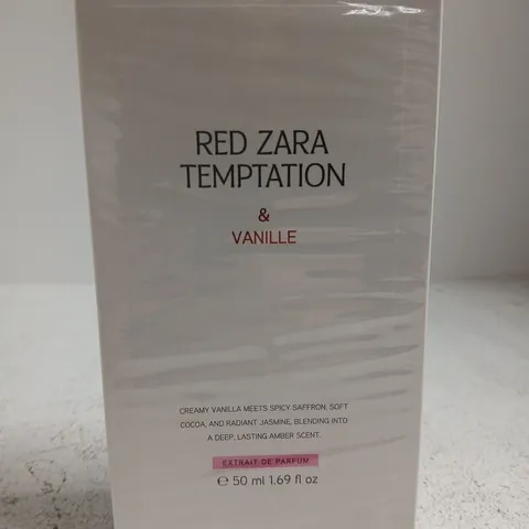 SEALED ZARA RED ZARA TEMPTATION & VANILLE EXTRAIT DE PARFUM 50ML
