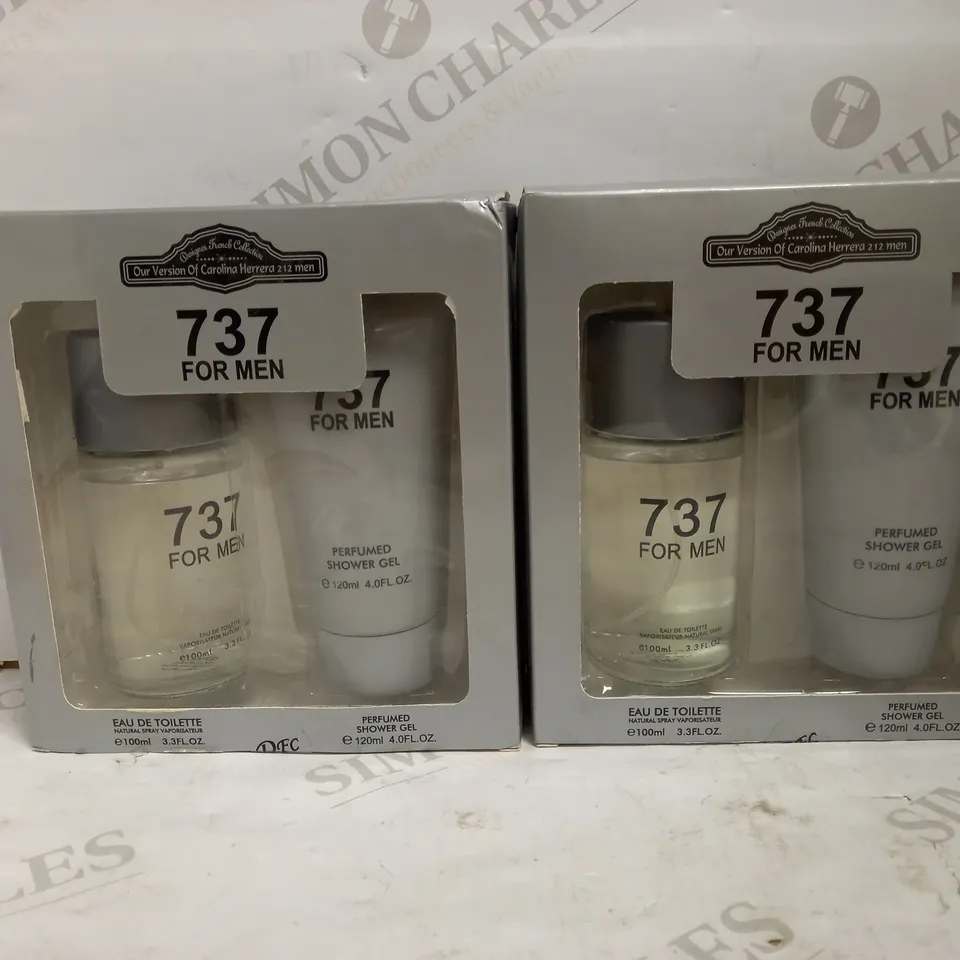 8 X DESIGNER FRENCH COLLECTION 737 FOR MEN EAU DE TOILETTE 2 PIECES GIFT SETS