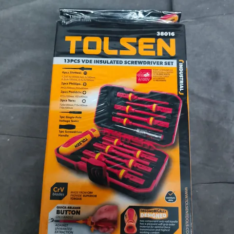 TOLSEN 13-PIECE VDE INSULATED SCREWDRIVER SET