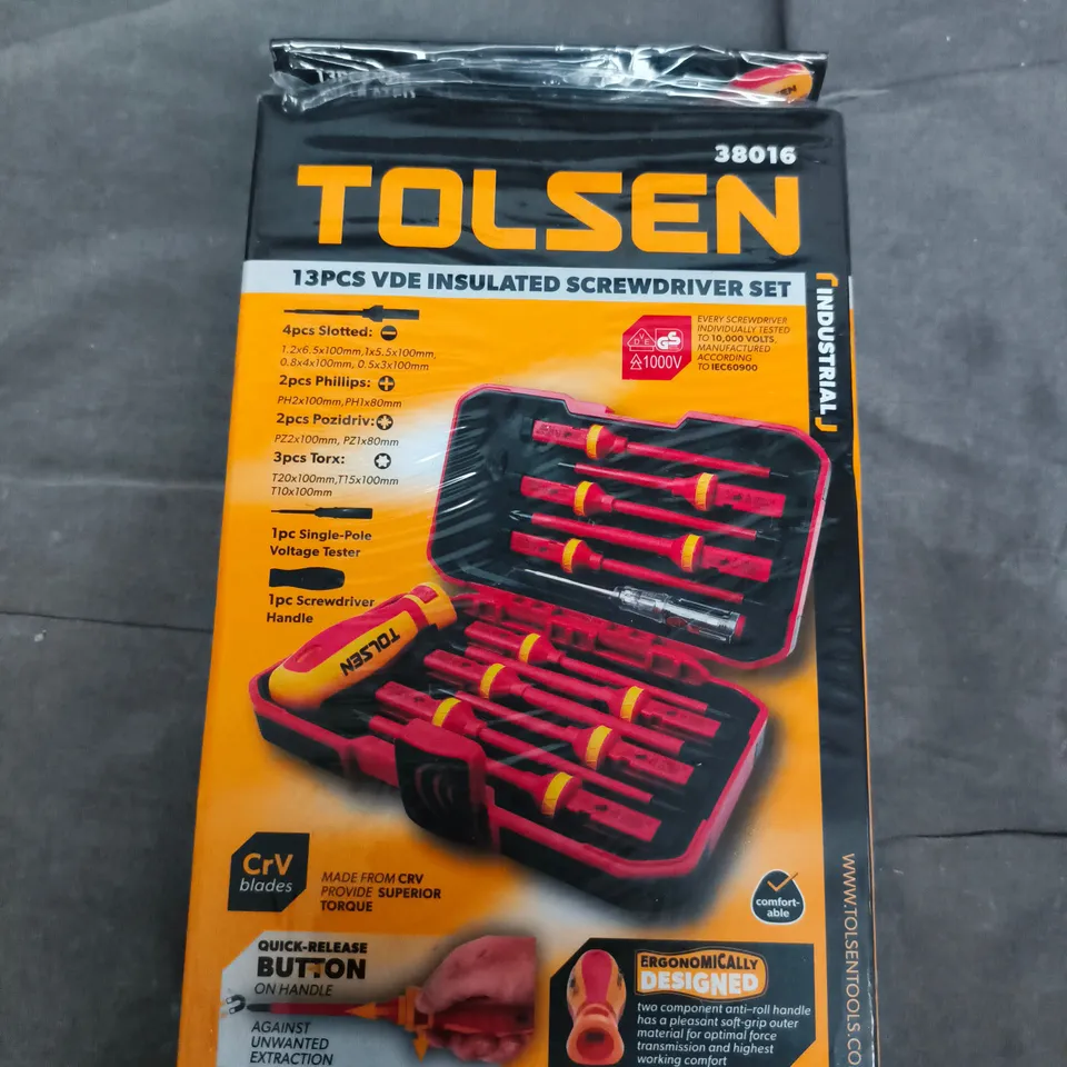 TOLSEN 13-PIECE VDE INSULATED SCREWDRIVER SET
