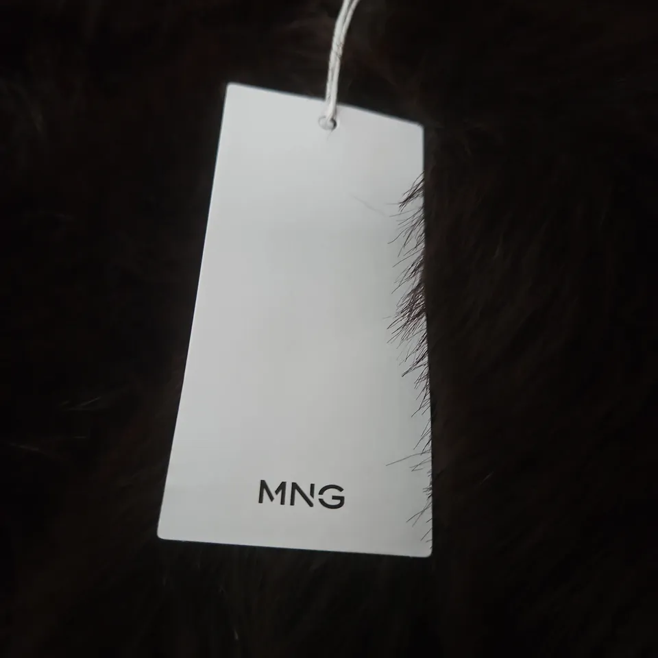 MNG (MANGO) BROWN FUR COAT – WOMEN’S, UK L (VERIFY MODEL)