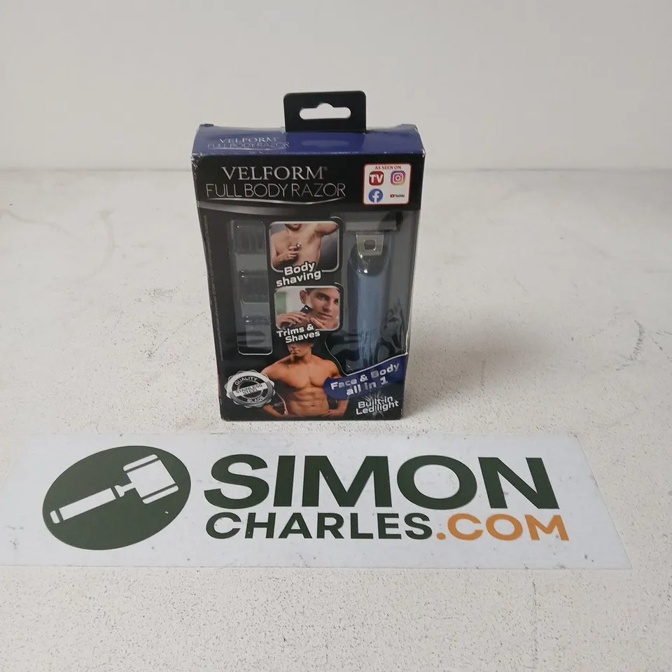 VELFORM FULL BODY RAZOR – ALL-IN-ONE FACE & BODY SHAVER (BOXED)