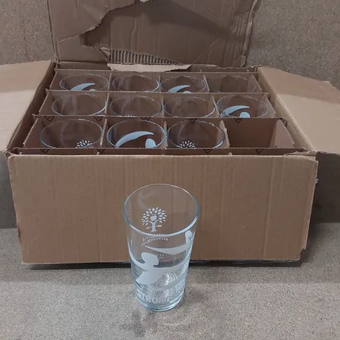 BOX OF APPROXIMATELY 12x STRONGBOW PINT GLASSES