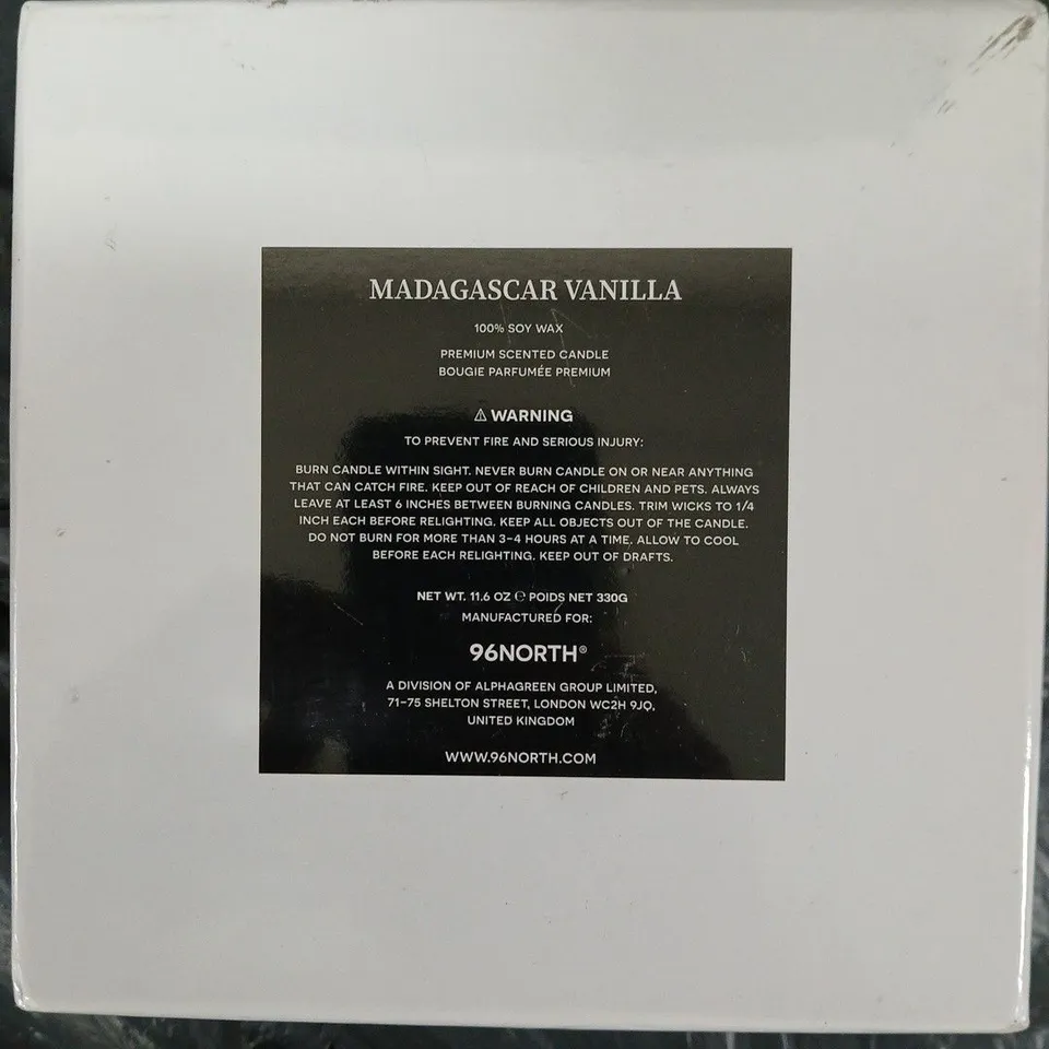 3 X 96NORTH MADAGASCAR VANILLA SOY WAX CANDLE – 11.6 OZ / 330 G – 
